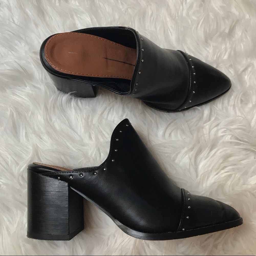 Report Black Studded Women's Mules